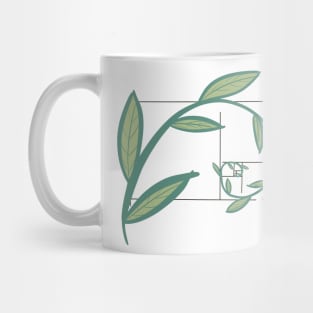 Fibonacci spiral plant Mug